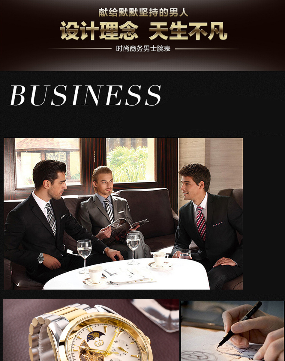 穩達時2020新款全自動機械手表批發現貨資源，可批發供應