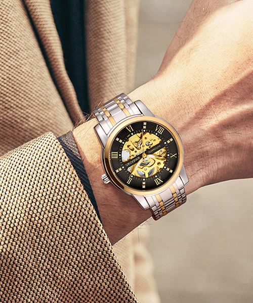 簡約商務(wù)機(jī)械手表廠家直供