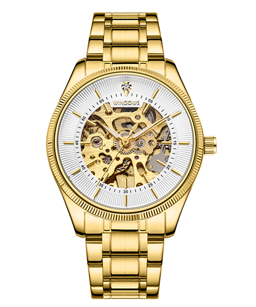 男士機械手表批發(fā)創(chuàng)意鏤空設計