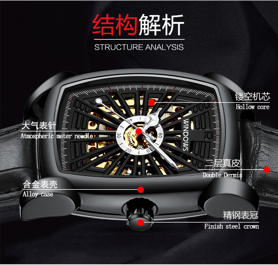 商務(wù)機(jī)械手表廠家方形復(fù)古男士手表款式供應(yīng)，來自30年老廠的品質(zhì)鍛造 熱銷貨源采購就在穩(wěn)達(dá)時(shí)