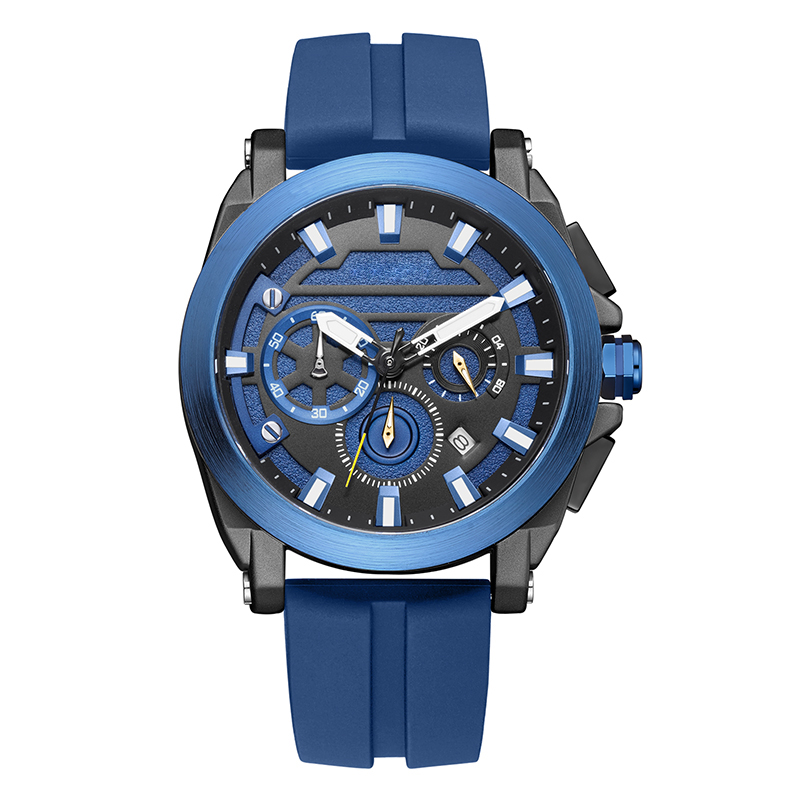 580新款男士休閑手表多功能夜光合金表石英手表廠家