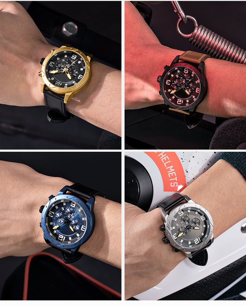 595跨境夜光戶外多功能運動男士石英手表廠家促銷供應