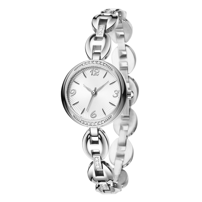 596韓版精致時(shí)尚鑲鉆女士手表ins風(fēng)鋼帶石英手表廠家批發(fā)