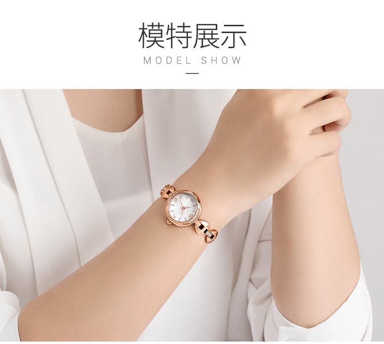 596韓版精致時尚鑲鉆女士手表ins風鋼帶石英手表廠家批發