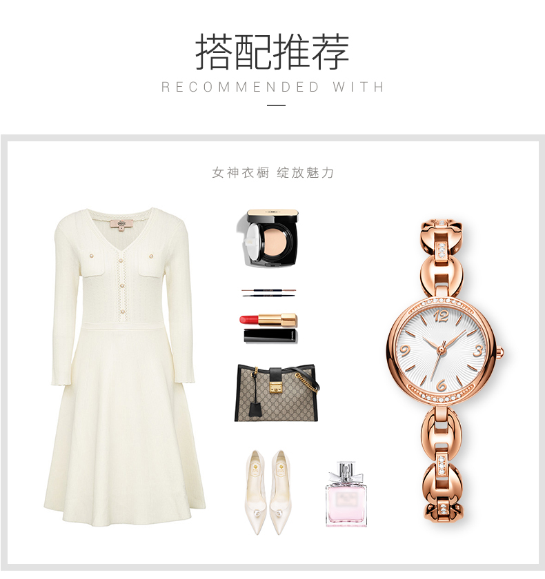 596韓版精致時尚鑲鉆女士手表ins風鋼帶石英手表廠家批發