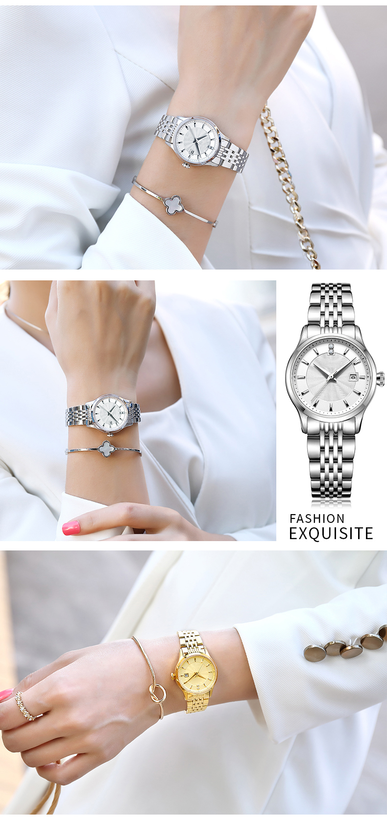 6755爆款鑲鉆商務全自動機械防水女士手表廠家供應