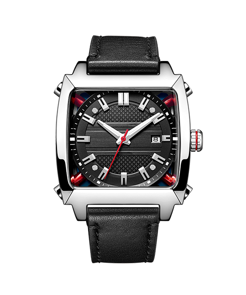 6763歐美潮流時尚方形男士全自動機械手表廠家直供