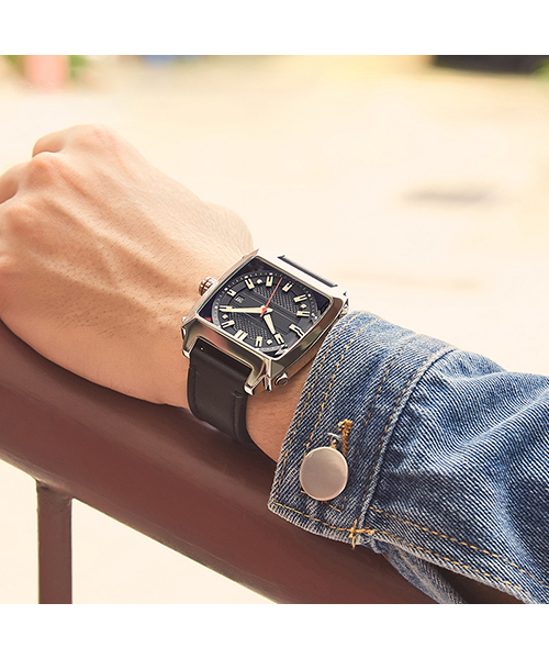 6763歐美潮流時尚方形男士全自動機械手表廠家直供