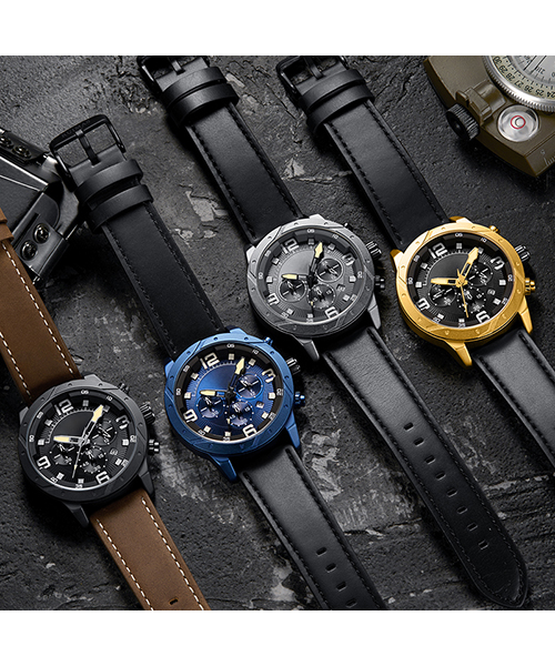 595跨境夜光戶外多功能運動男士石英手表廠家促銷供應