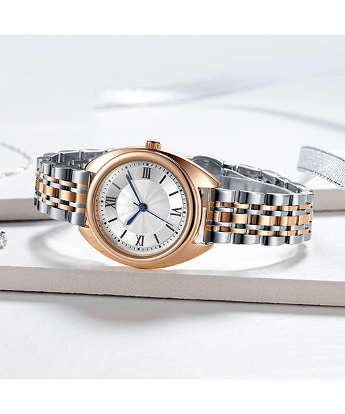 593熱銷韓版簡約時尚鋼帶防水女士手表廠家