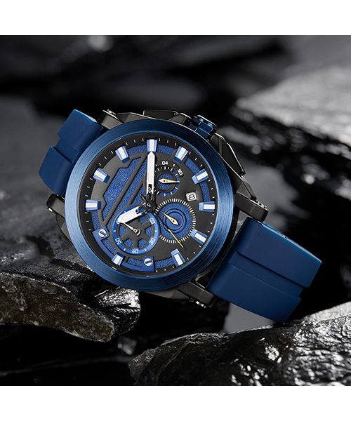 580新款男士休閑手表多功能夜光合金表石英手表廠家