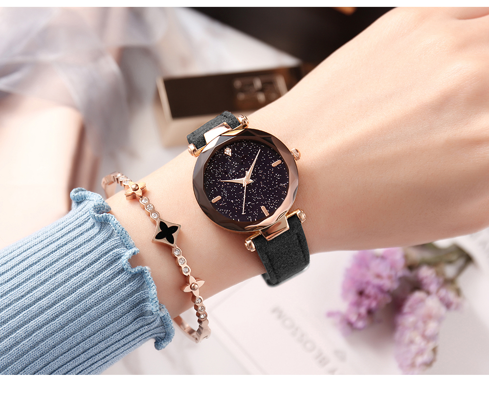 D1新款潮流星空石英手表個(gè)性時(shí)尚鑲鉆女士手表廠家直銷(xiāo)