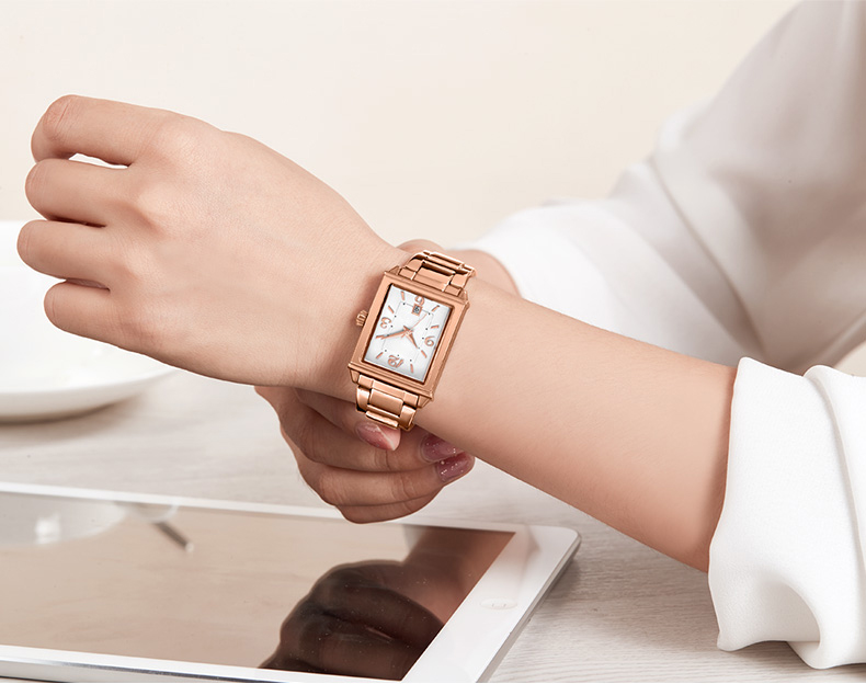 1079輕復古時尚方形手表進口機芯日歷女士石英手表廠家貨源