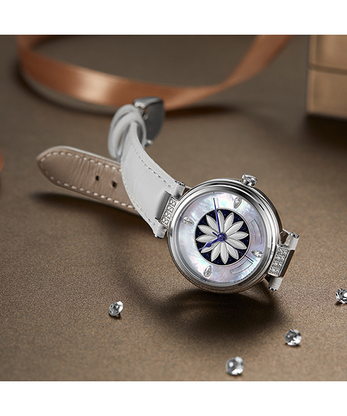 6776時尚淑女全自動機械防水皮帶女士手表廠家促銷