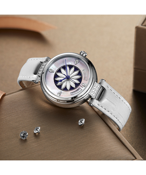 6776時尚淑女全自動機械防水皮帶女士手表廠家促銷