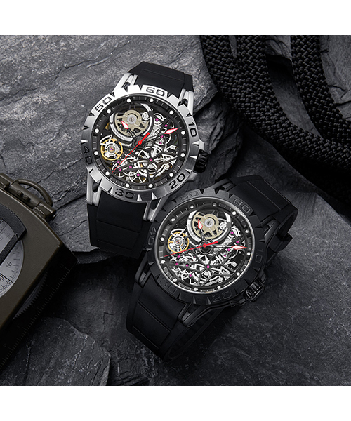 6778鏤空運動休閑男士全自動機械手表廠家一手貨源