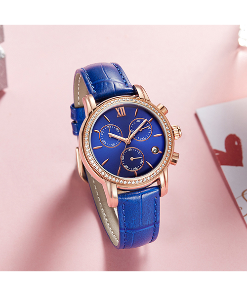 6783時(shí)尚鑲鉆全自動(dòng)機(jī)械表真皮防水三眼女士手表廠家熱銷