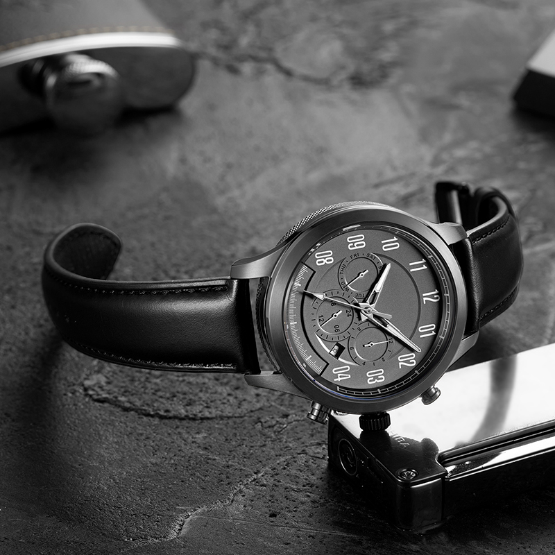 6785新款男士手表多功能商務三眼機械手表廠家貨源直批