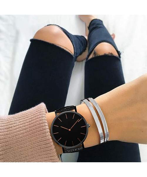 CB36W簡約防水石英網(wǎng)帶手表兩針超薄女士手表廠家一手貨源