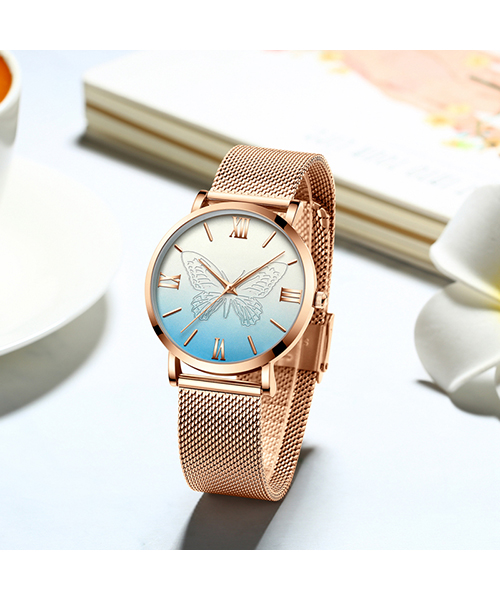 13620英倫小眾ins風(fēng)潮流氣質(zhì)石英網(wǎng)帶女士手表廠家供應(yīng)