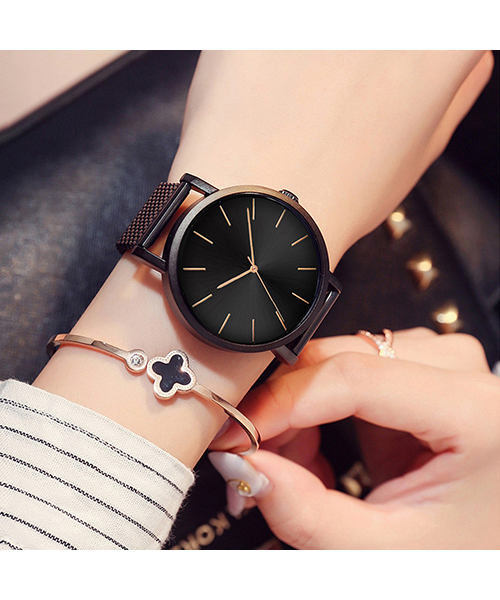 CC32北歐簡約潮流女士手表精致防水網帶石英手表廠家現貨代工