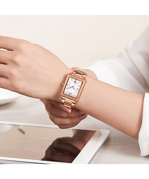 1079輕復古時尚方形手表進口機芯日歷女士石英手表廠家貨源