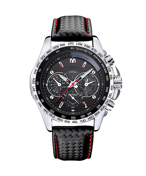 1010G潮流款運(yùn)動(dòng)熱銷石英手表假三眼夜光男士手表廠家直供